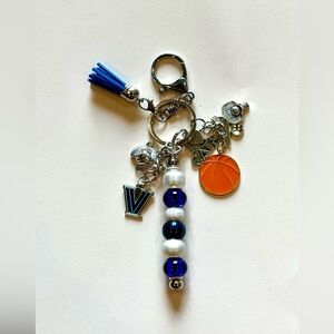 Villanova Wildcats beaded keychain purse bag charms NCAA march madness